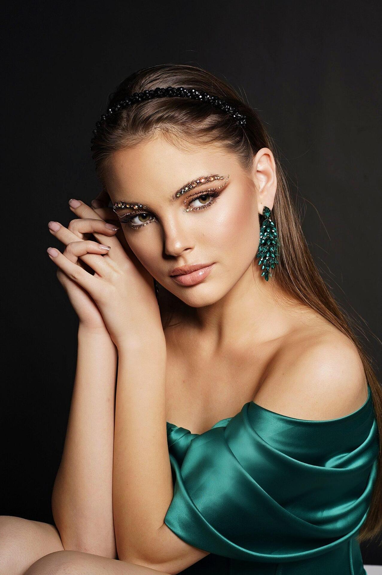 Earrings: Long Green Earrings