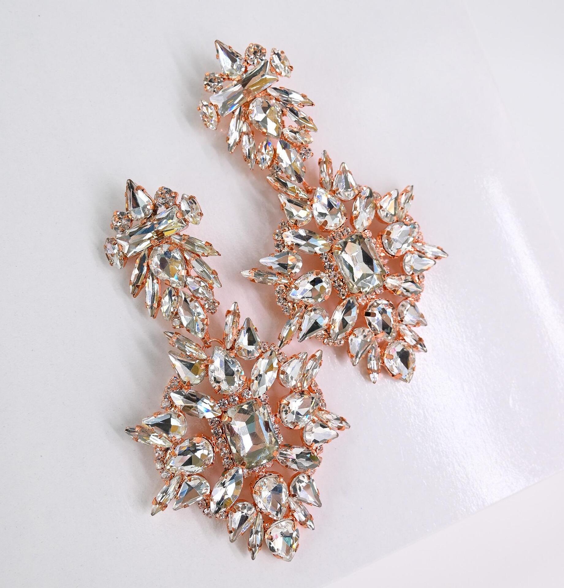 Earrings: MAXI Volume Rose/Silver Earrings