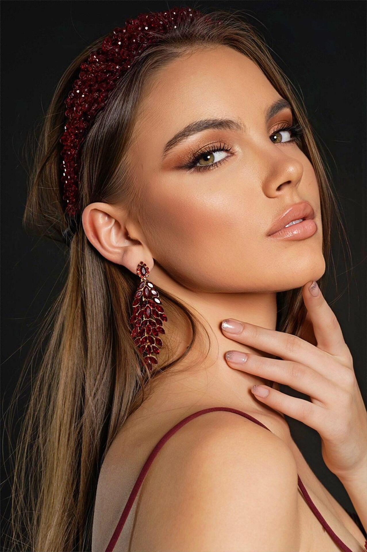 Earrings: Red Long Earrings