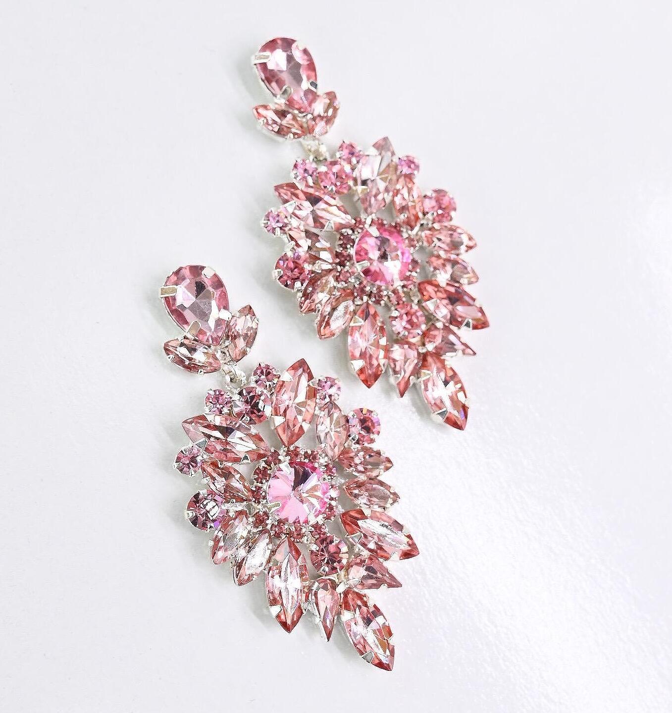 Earrings: Rose Pink Volume Earrings