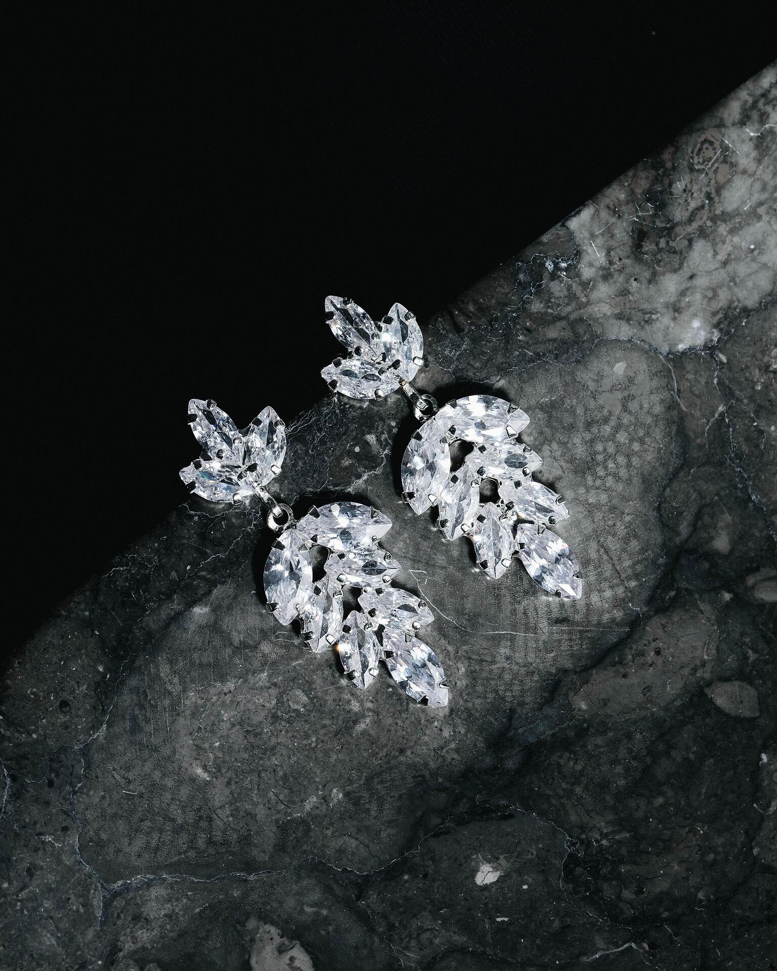 Zirconia earrings: Lilac