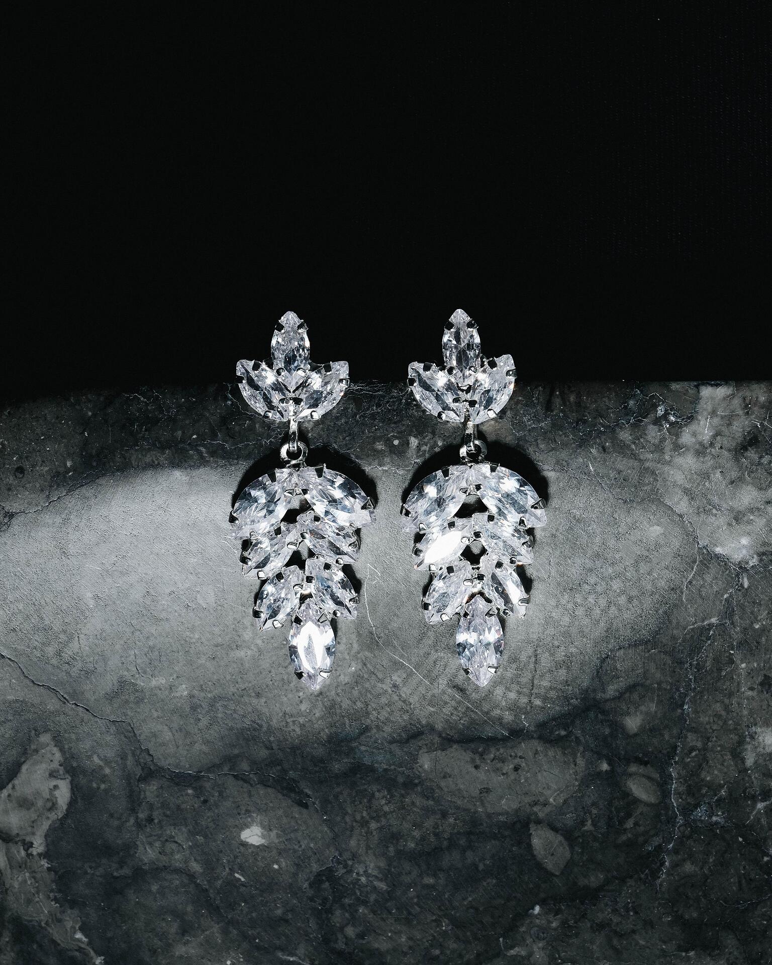 Zirconia earrings: Lilac