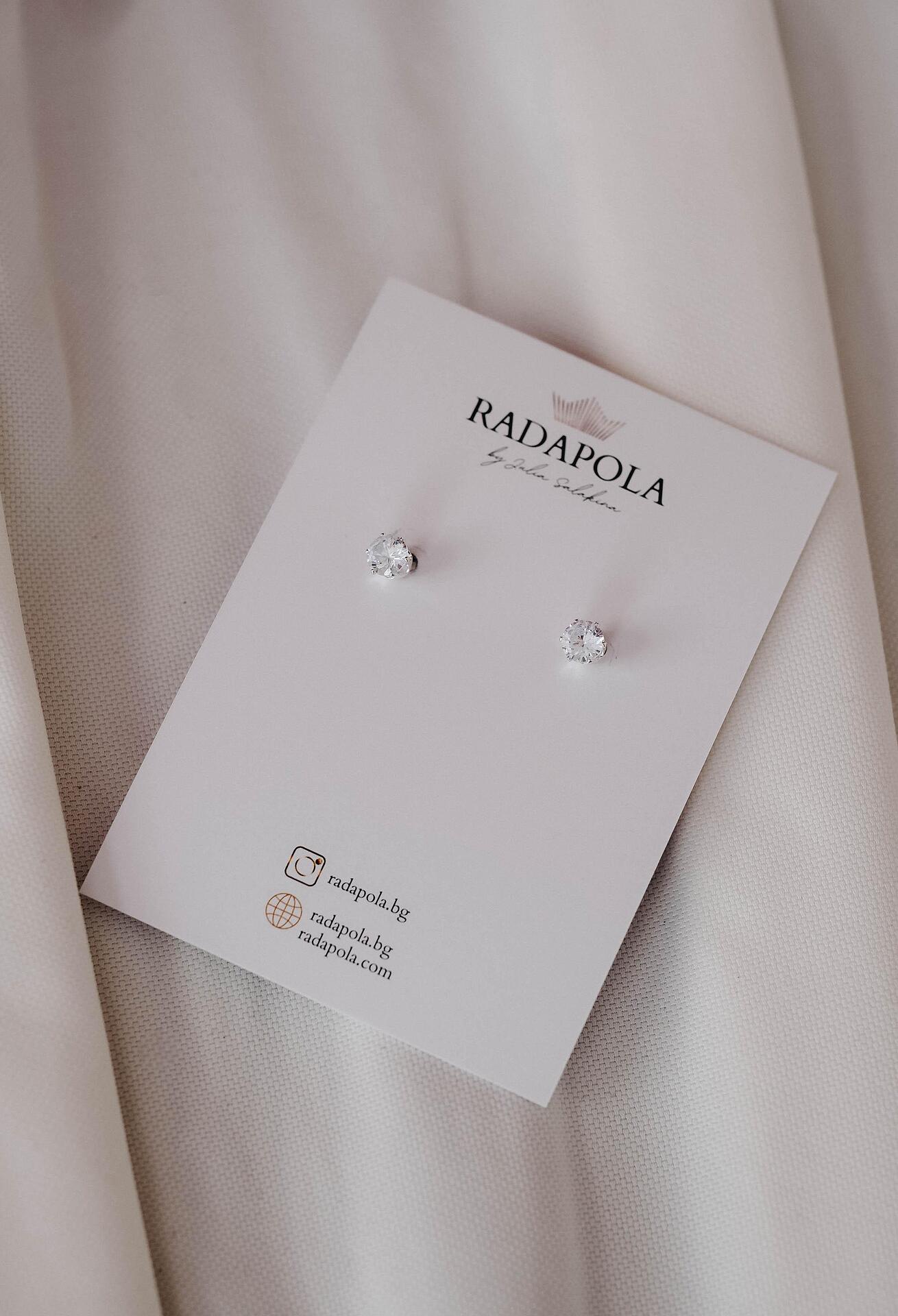Steel earrings with stones