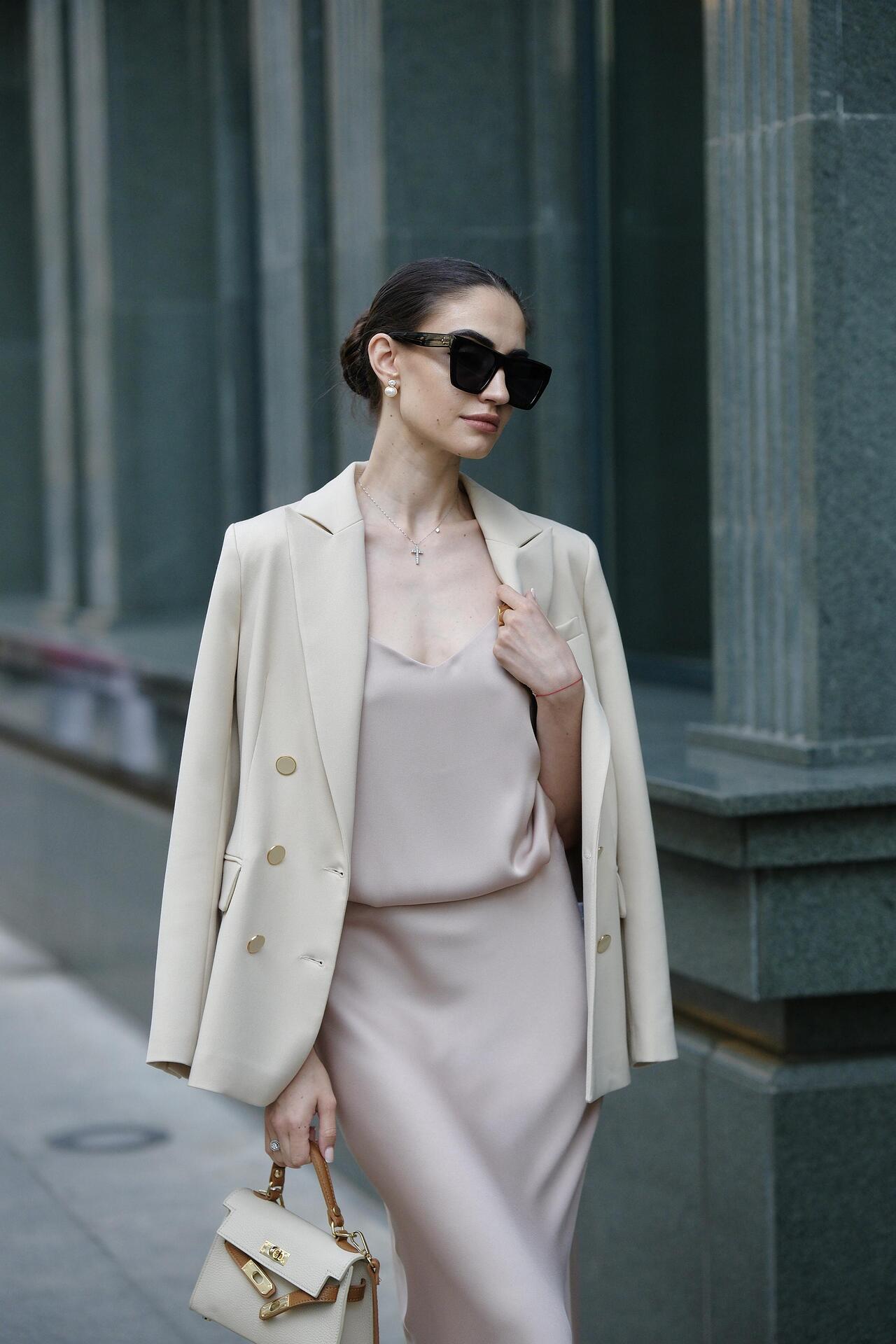 Maxi length skirt in nude color: Harmony 