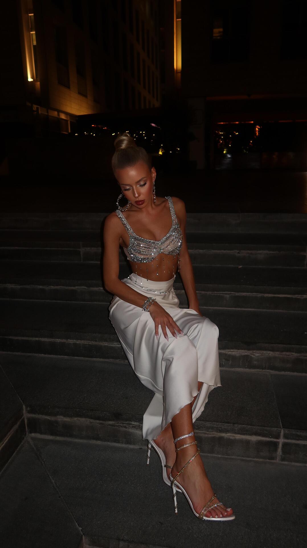 Handmade top and long skirt set: Sheherezade 