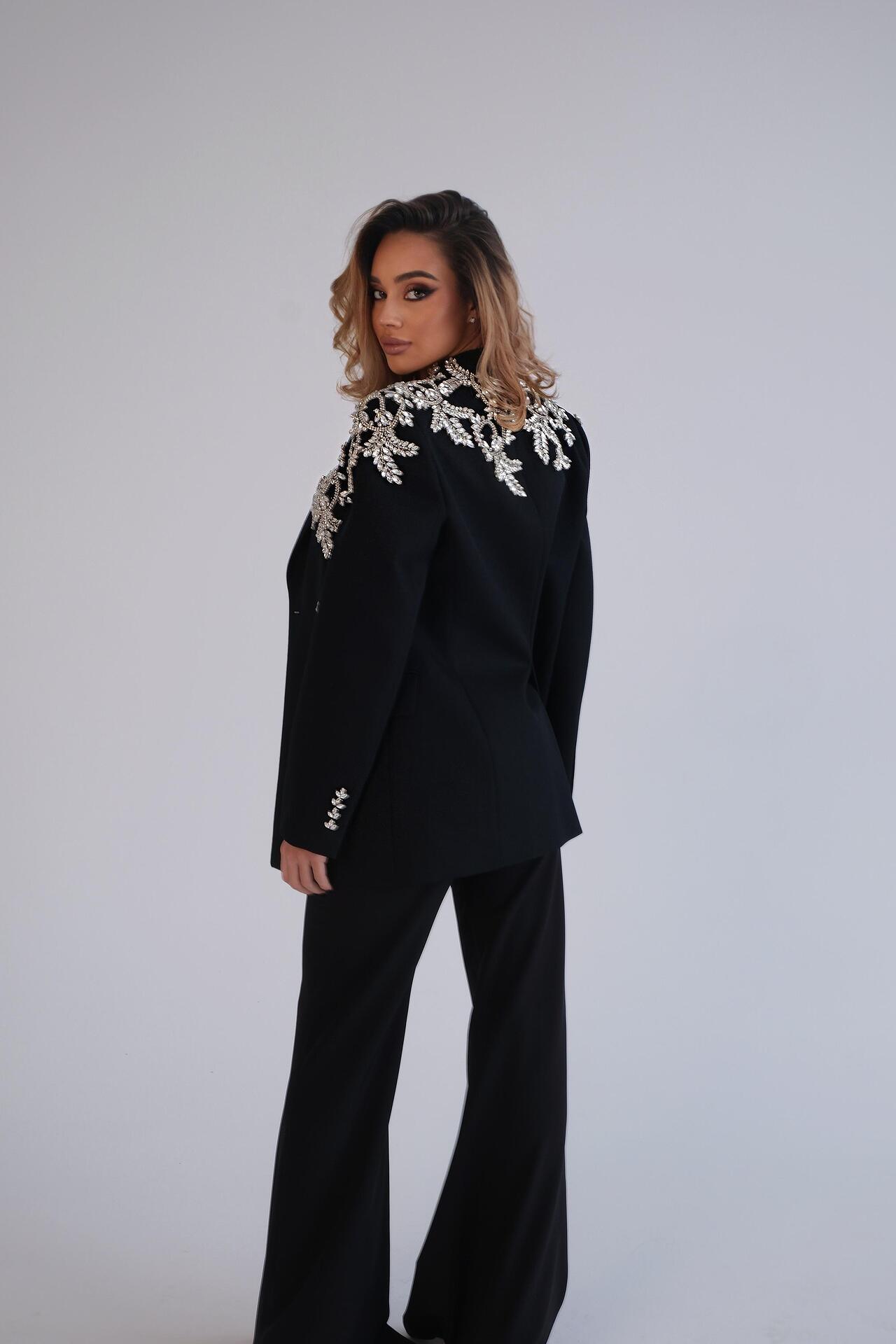 Handmade jacket with Swarovski stones and crystals