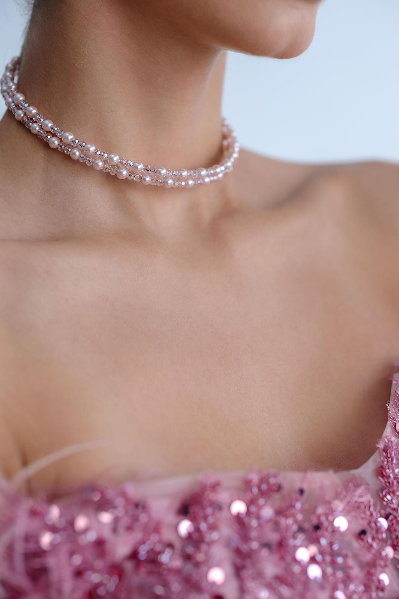 Handmade cocktail dress in pink: Fable