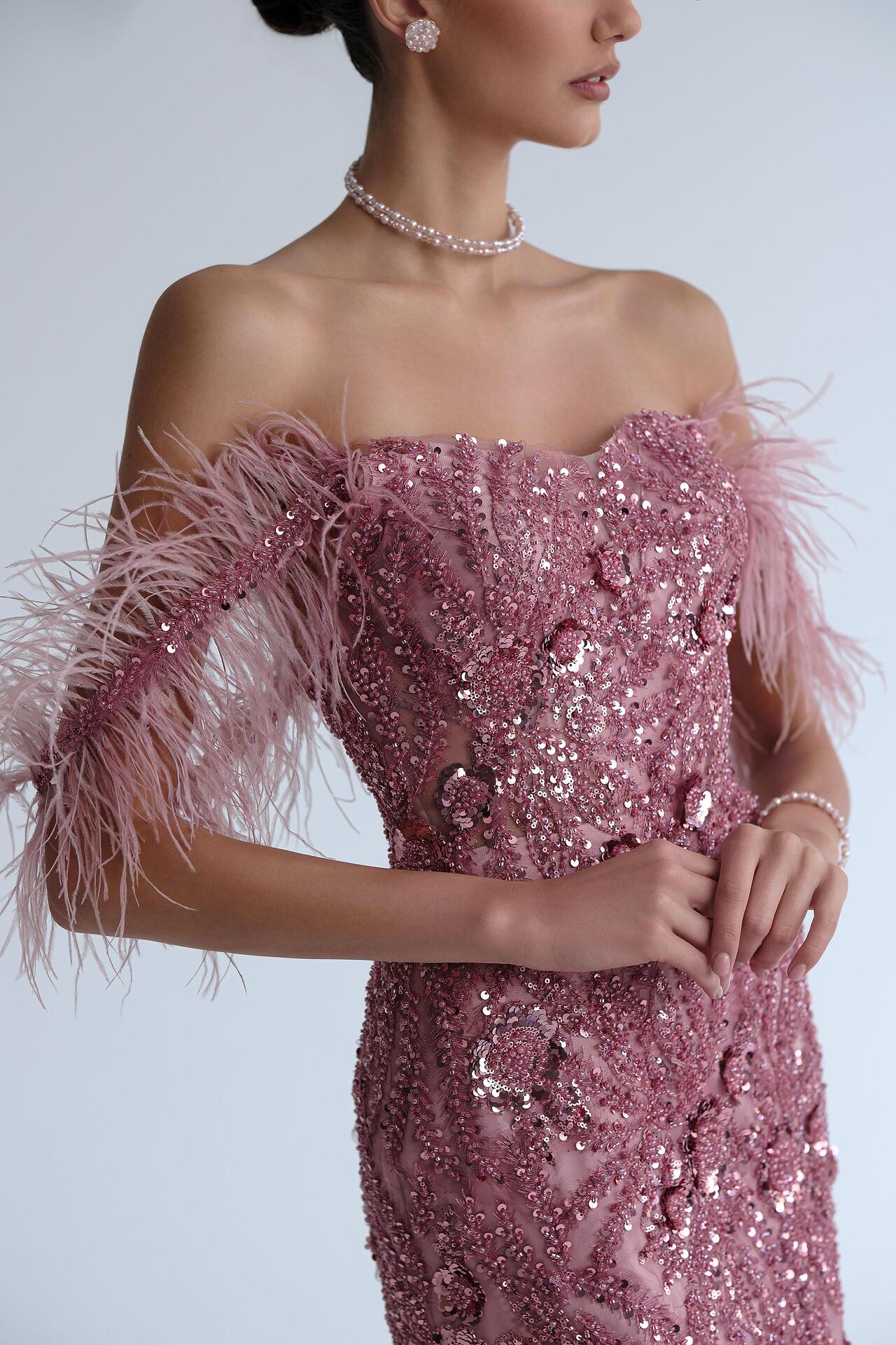 Handmade cocktail dress in pink: Fable