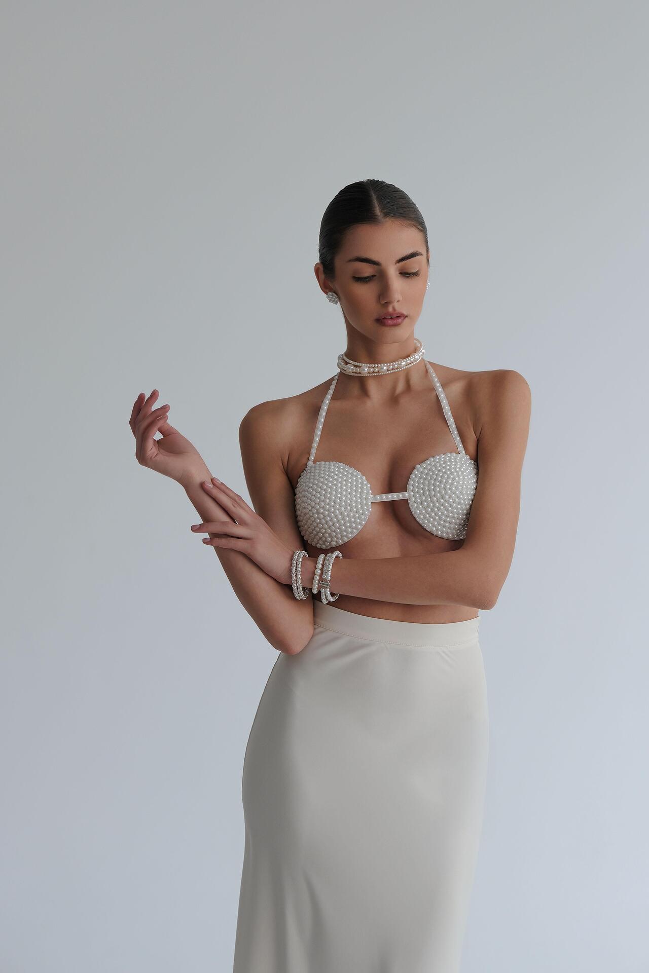 Handmade bra: Pearl Mussels