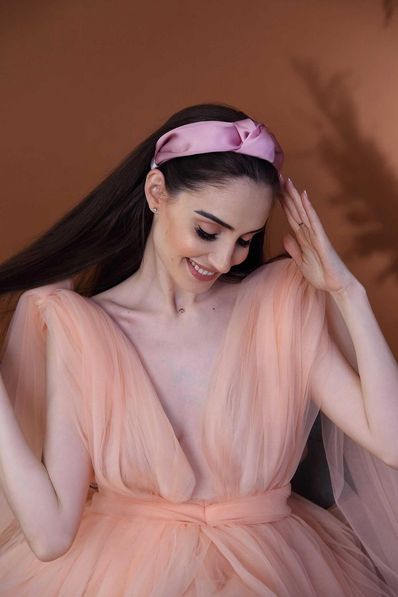 Satin tiara: Pink Soul