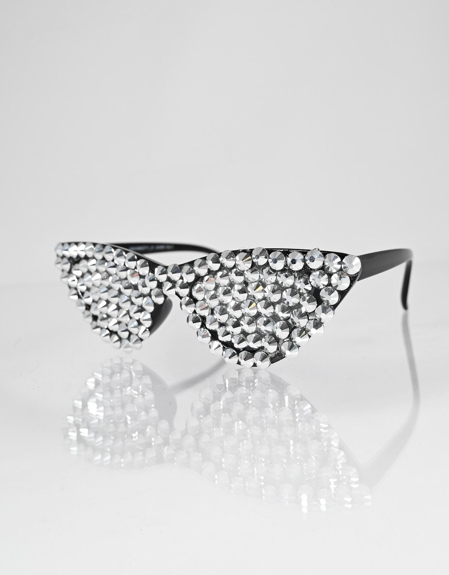 Stage glasses with crystals in silver color Silver Britney