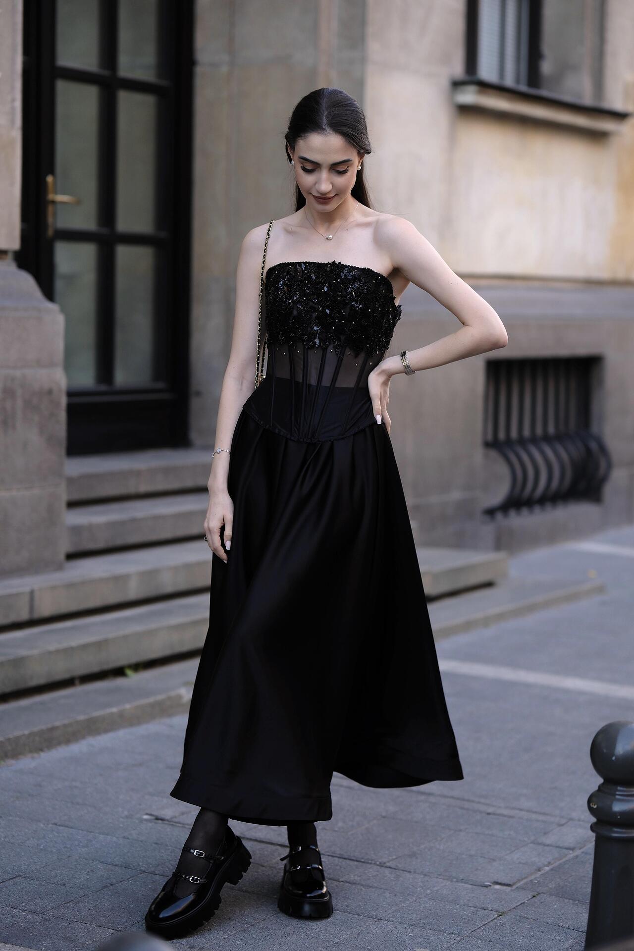 Corset and skirt set: Catwoman