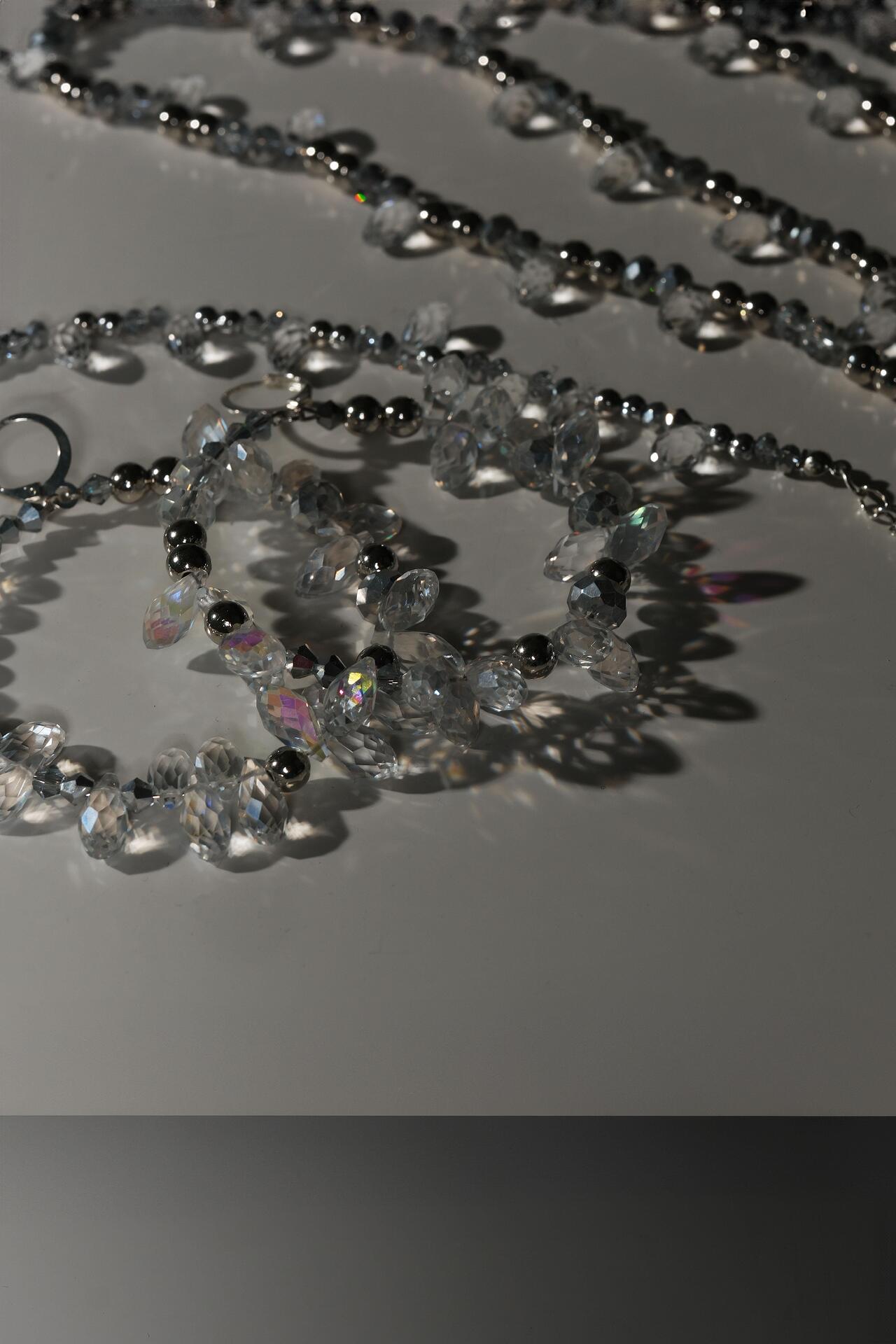 Handmade top with hanging crystals: Sheherezade