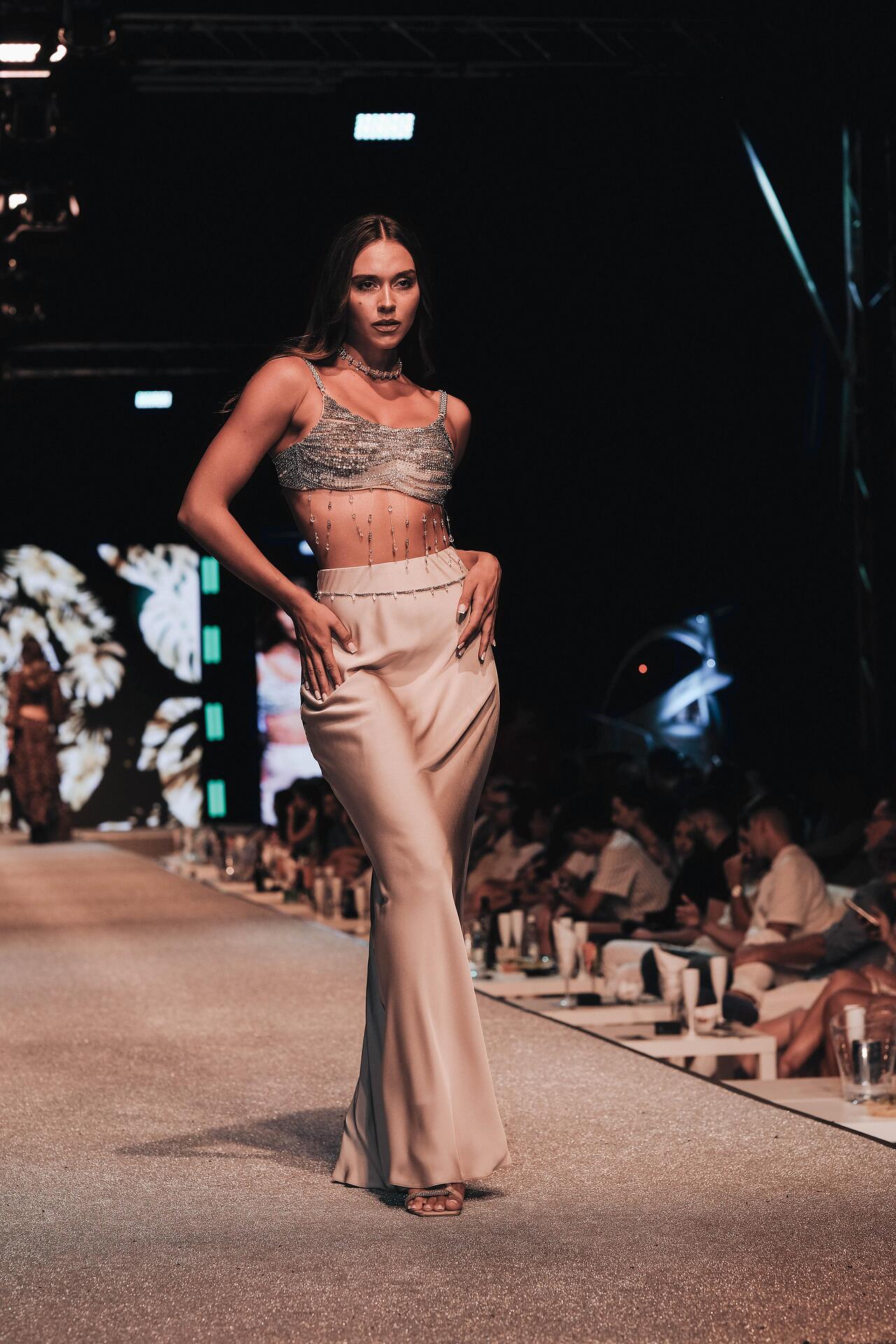 Handmade top with hanging crystals: Sheherezade