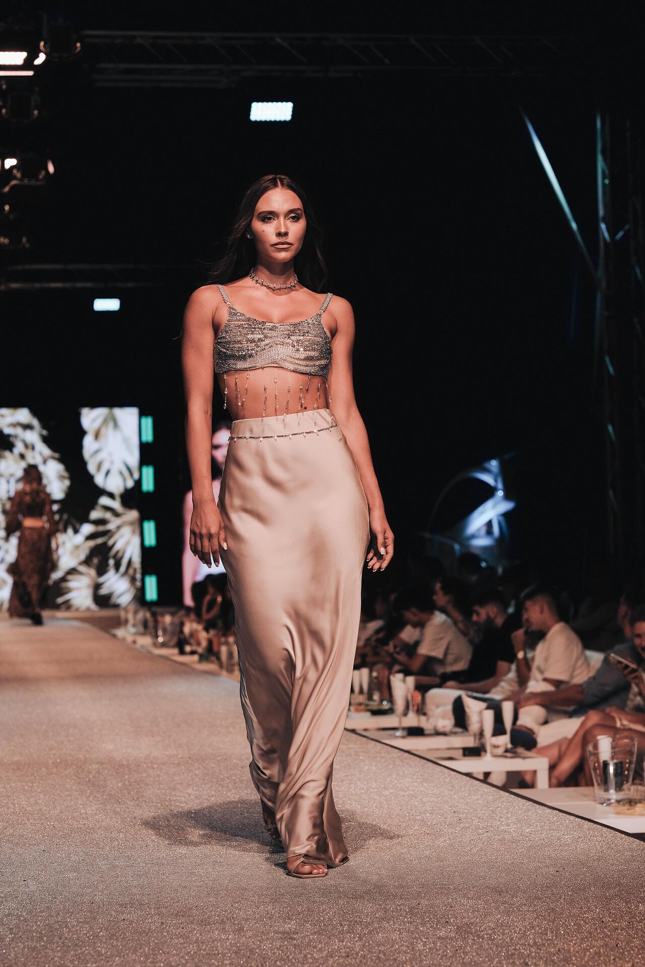 Handmade top with hanging crystals: Sheherezade