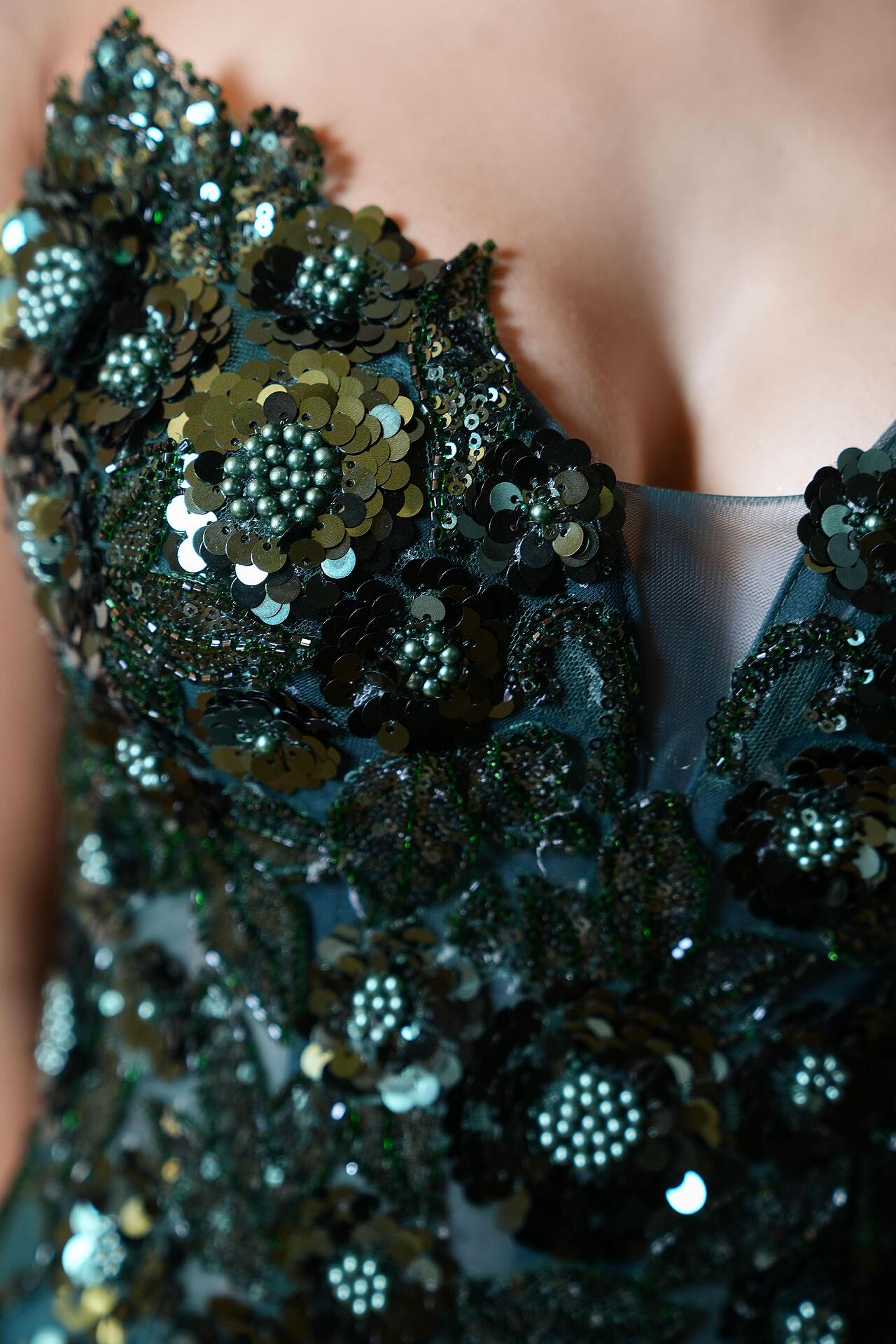 Skirt and corset set: Emerald