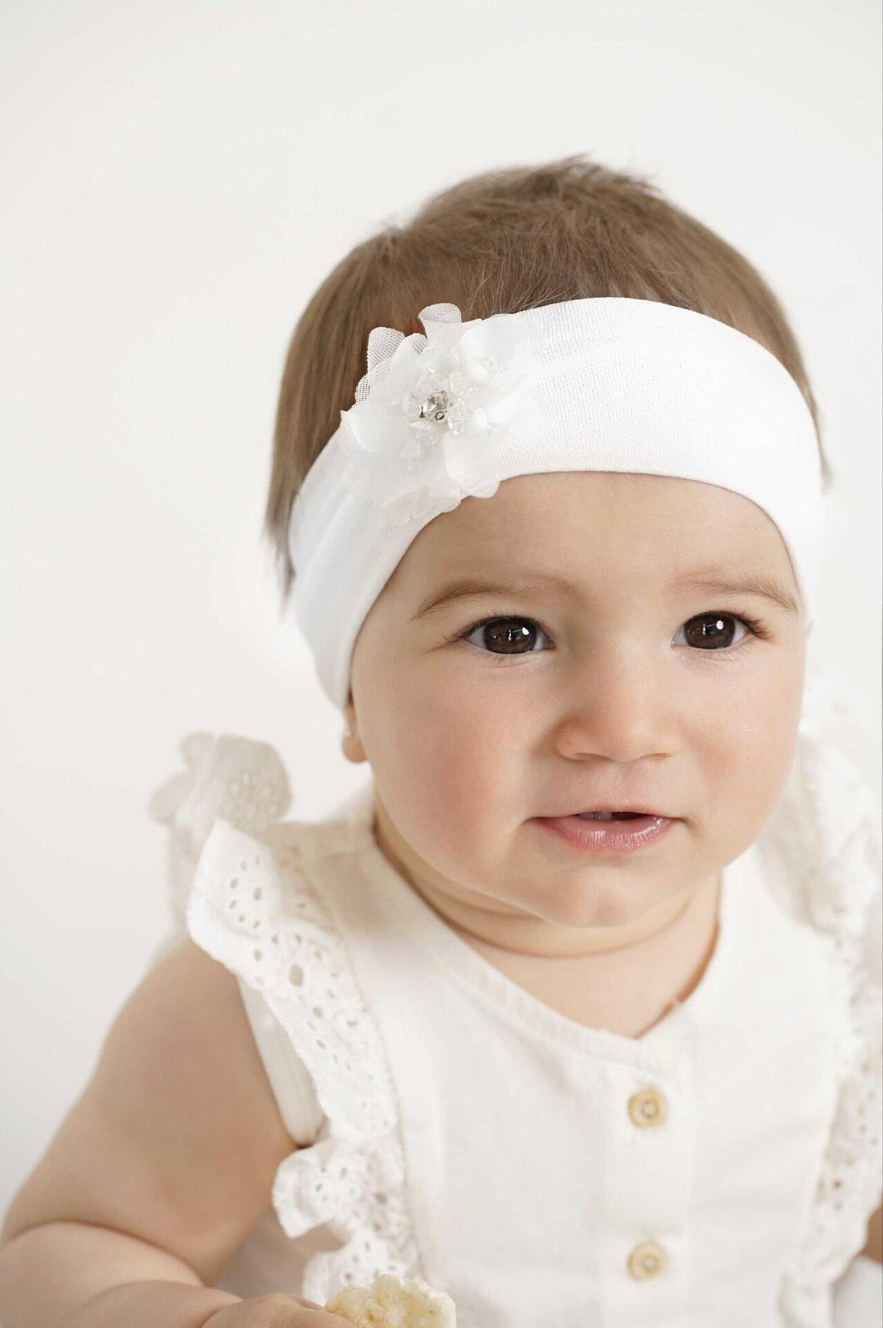 Headband with Flower and Crystals