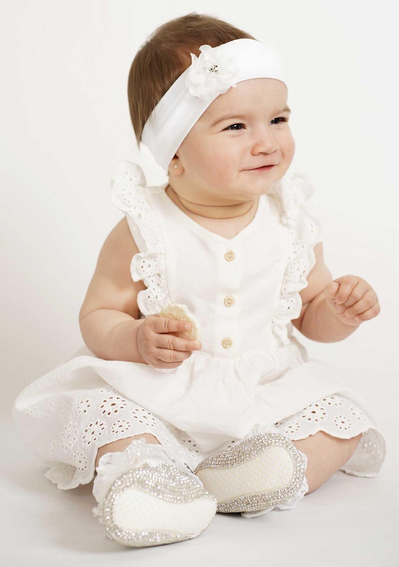 Headband with Flower and Crystals